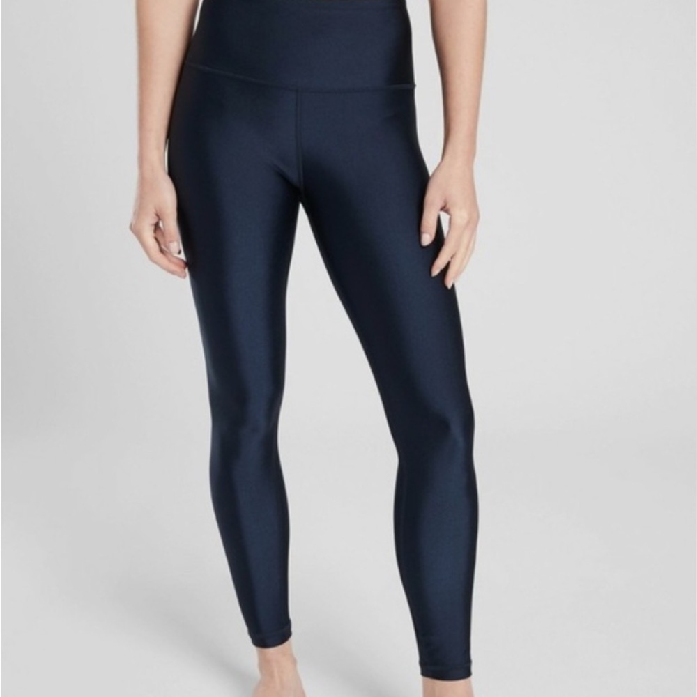 Athleta Navy Blue Elation Shine Tight Leggings Size M